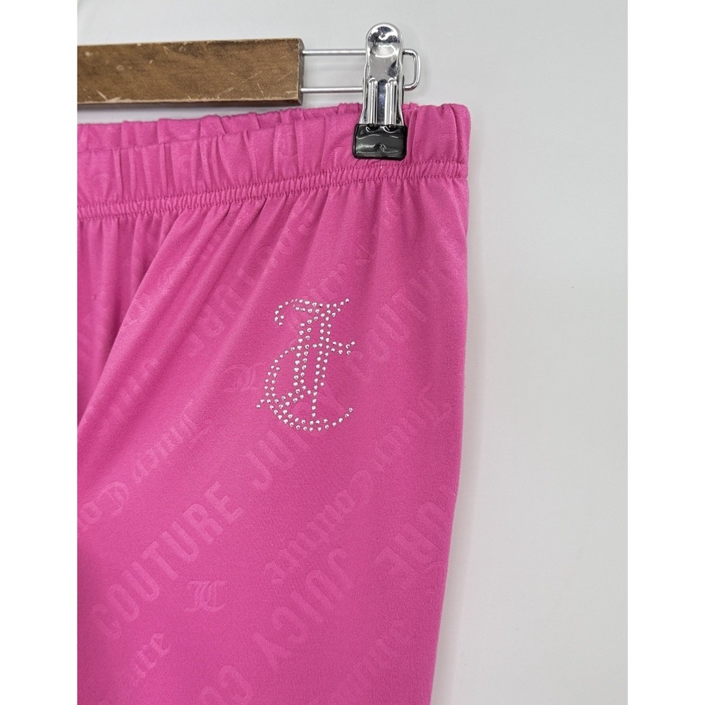 Juicy Couture Women's Bright Pink Soft Pajamas Pants Sz L Embellished Y2K Vibes - Picture 4 of 11